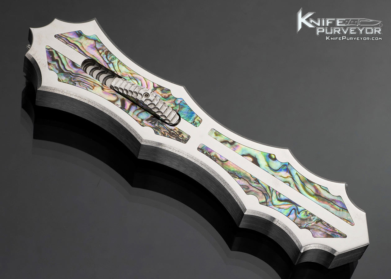 Paul Panak (Burn Knives) Custom Knife Abalone Double Action OTF Automatic - Image 2