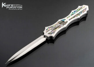Paul Panak (Burn Knives) Custom Knife Abalone Double Action OTF Automatic 17753