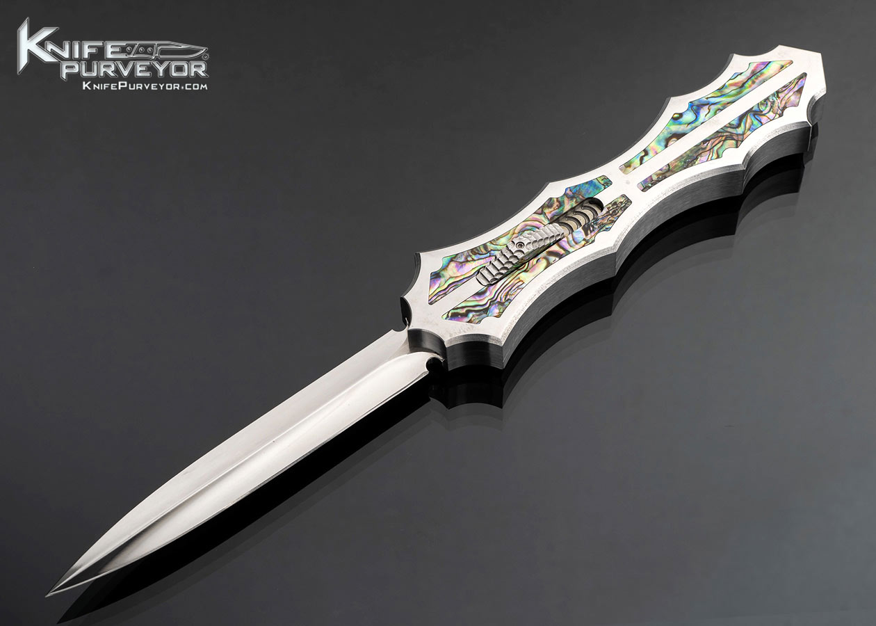Paul Panak (Burn Knives) Custom Knife Abalone Double Action OTF Automatic 17753