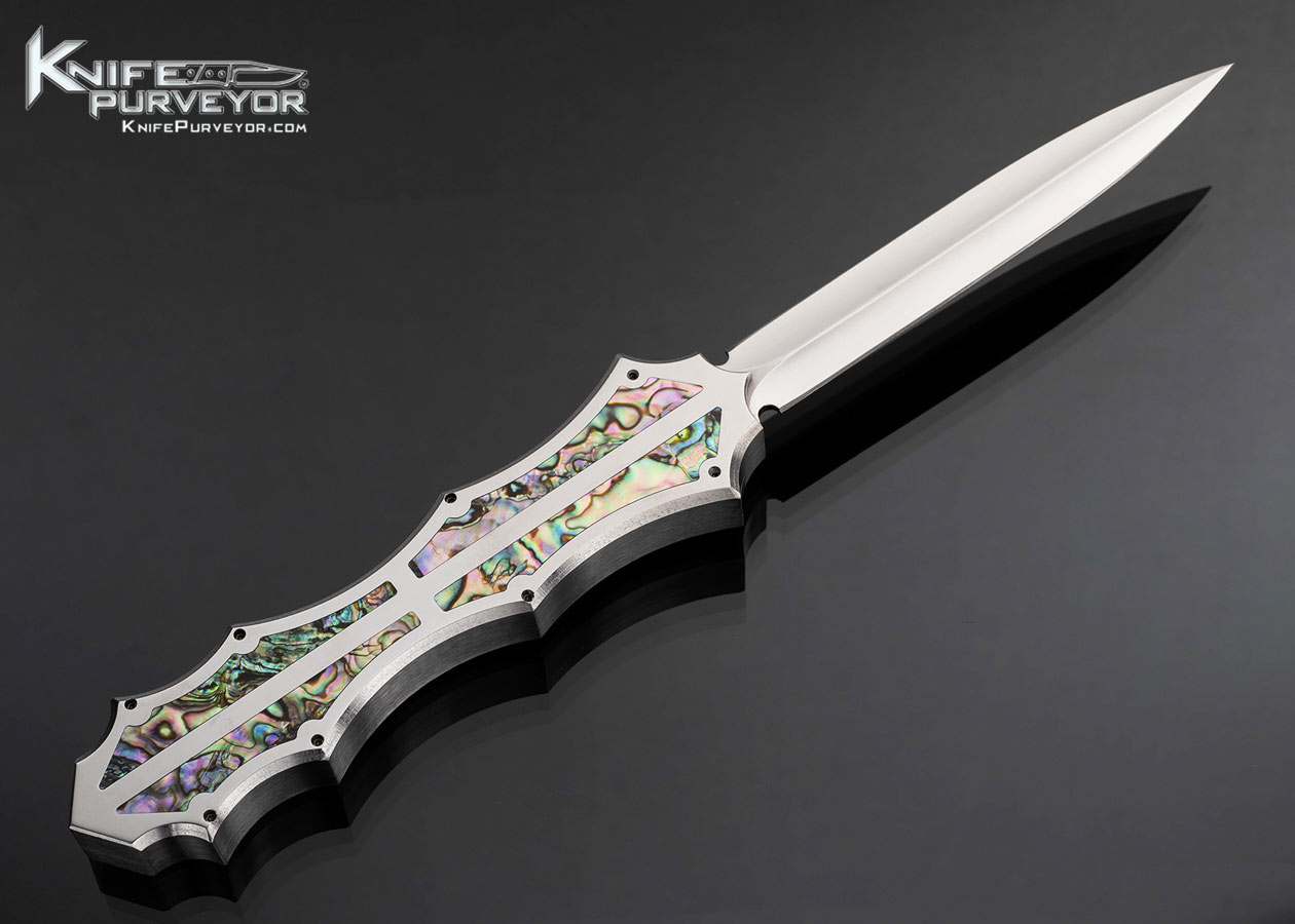 Paul Panak (Burn Knives) Custom Knife Abalone Double Action OTF Automatic - Image 3