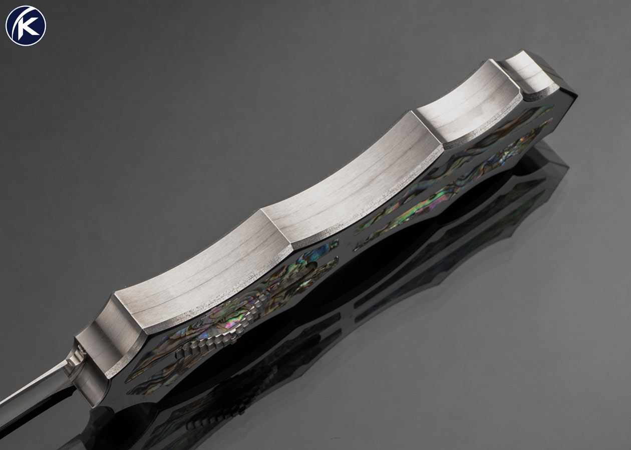 Paul Panak (Burn Knives) Custom Knife Abalone Double Action OTF Automatic - Image 4