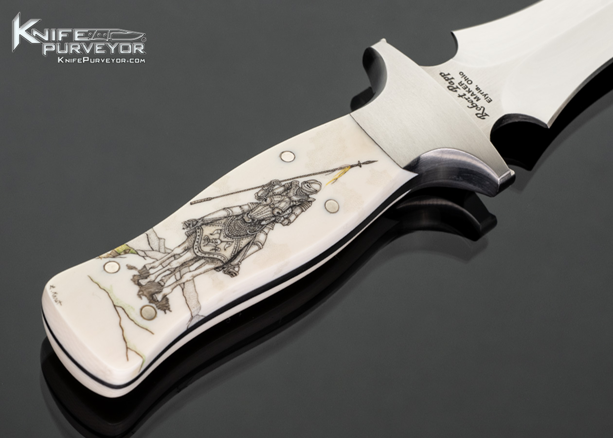 Robert-Papp-Custom-Knife-Mammoth-Scrimshawed-by-Linda-Karst-