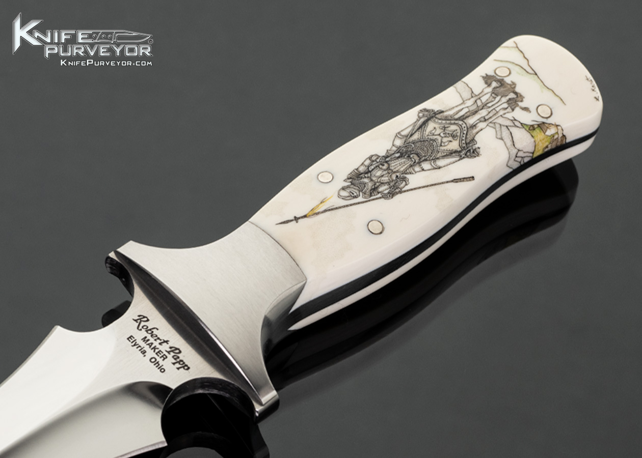 Robert-Papp-Custom-Knife-Mammoth-Scrimshawed-by-Linda-Karst-