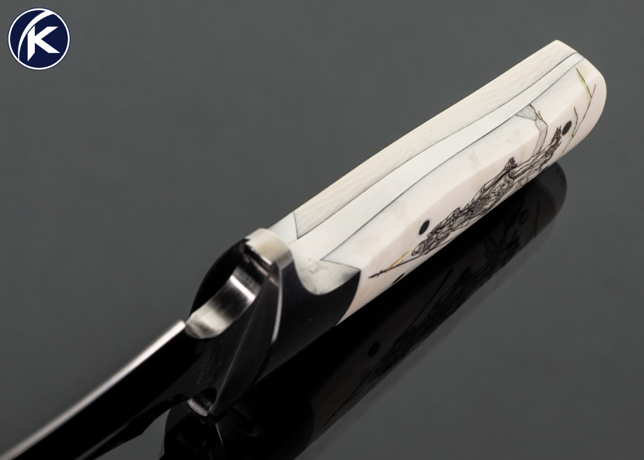 Robert-Papp-Custom-Knife-Mammoth-Scrimshawed-by-Linda-Karst-