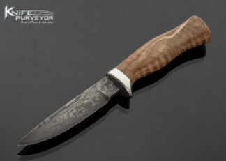Scott-Goguen-Custom-Knife-Damascus-and-Maple-Burl-Wood-Fixed-Blade-