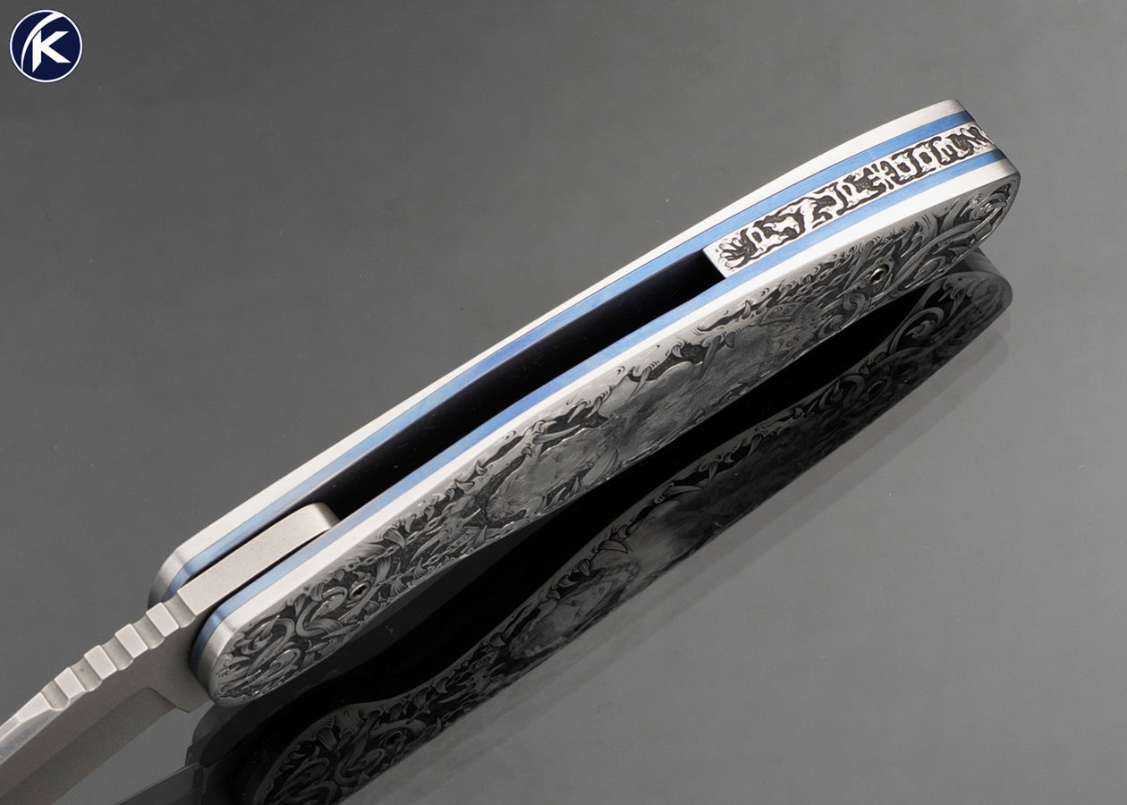 Tom Ferry Custom Knife Sole Authorship Engraved DST Linerlock Fipper - Image 5
