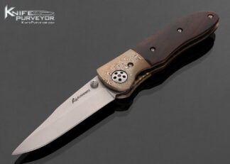 Allen Elishewitz Custom Knife Mokume with Cocobolo Djinn Linerlock 17787
