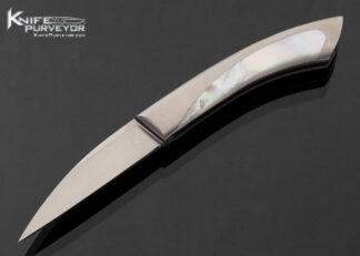Billy Mace Imel Custom Knife Mother of Pearl Semi-Interframe Lockback Folder 17796