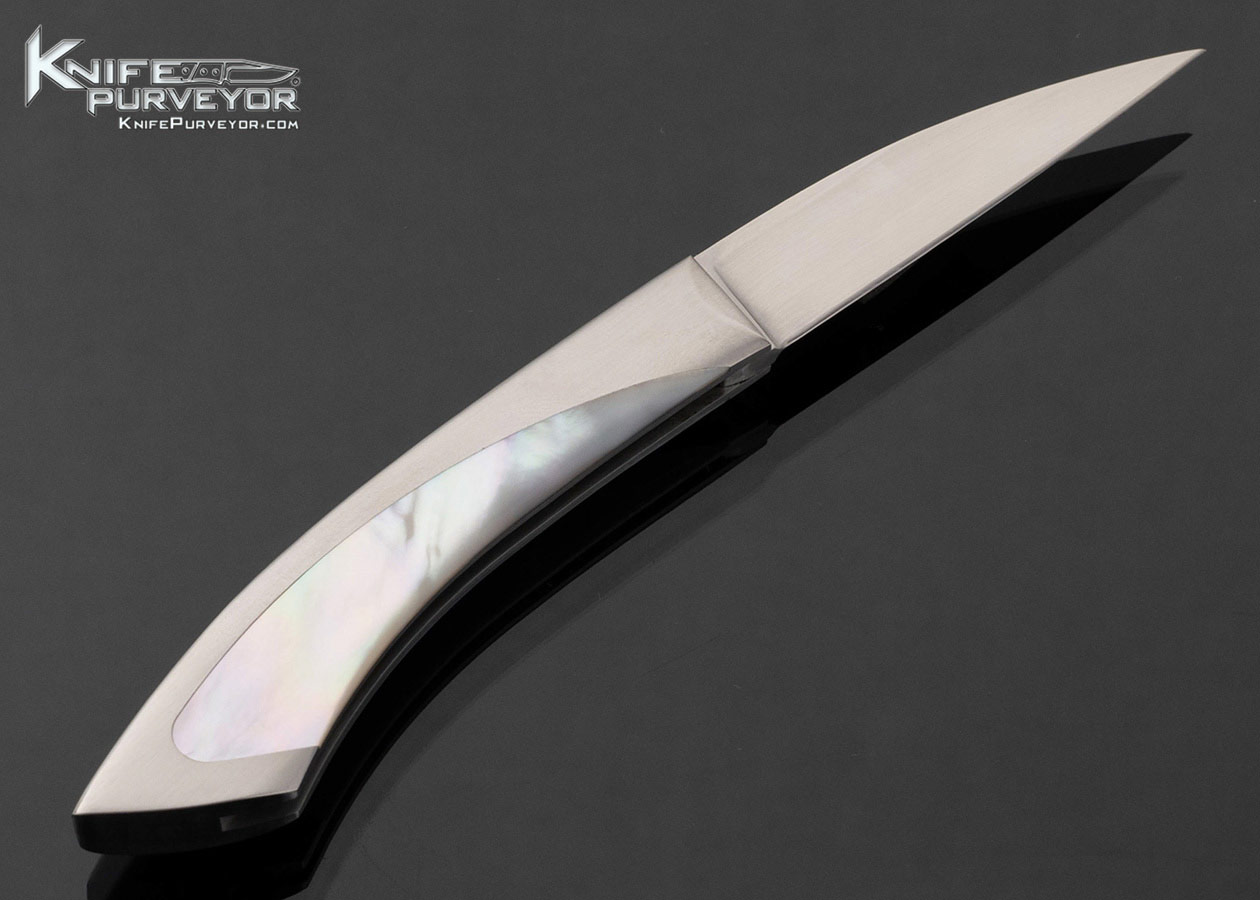 Billy Mace Imel Custom Knife Mother of Pearl Interframe Lockback Folder 17796