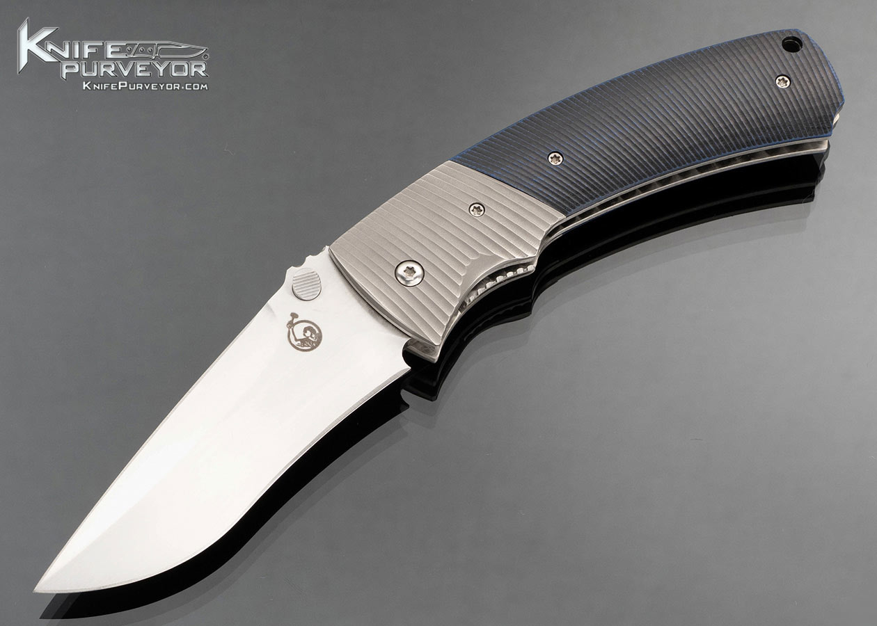 Larry Davidson Custom Knife Fluted Titanium and G10 Scales #1 KA1 Linerlock