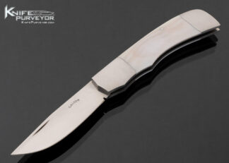 Ron Gaston Custom Knife Double Bolstered and Pink Pearl Slip Joint with Half Stop Folder 17801