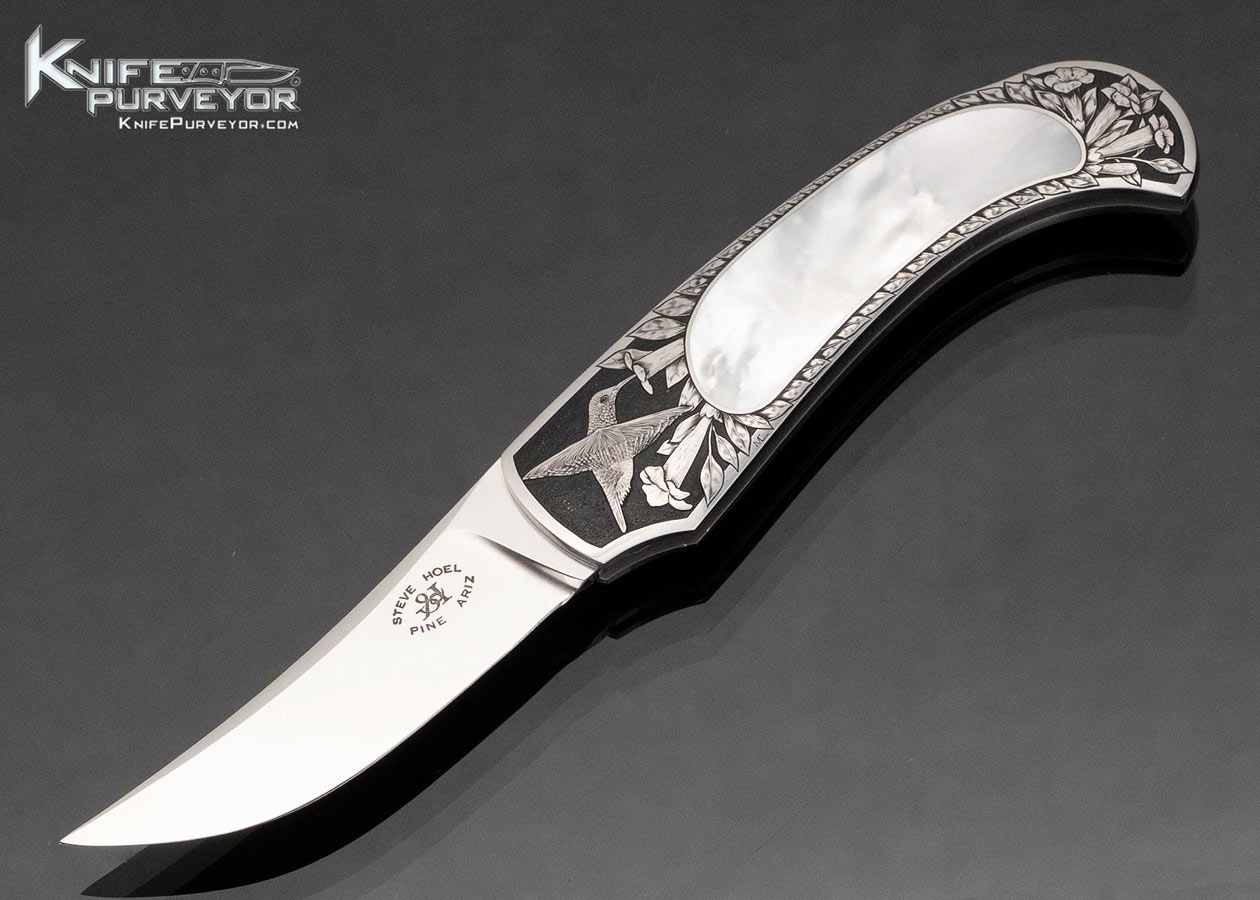 Steve-Hoel-Custom-Knife-Engraved-by-Michael-Collins-Mother-of-Pearl-Interframe-Lockback-17867