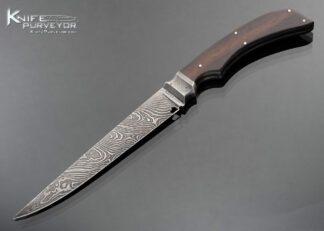 Steve Schwarzer Custom Knife Sole Authorship Damascus and Ebony Persian Fighter