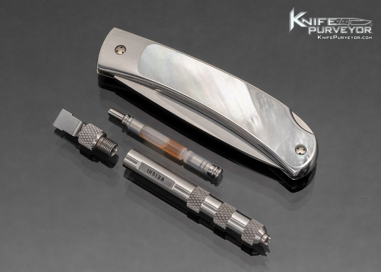 Timothy-Wright-Custom-Knife-Mother-of-Pearl-Interframe-Lockback-with-Takedown-Tool-and-Pouch-17898