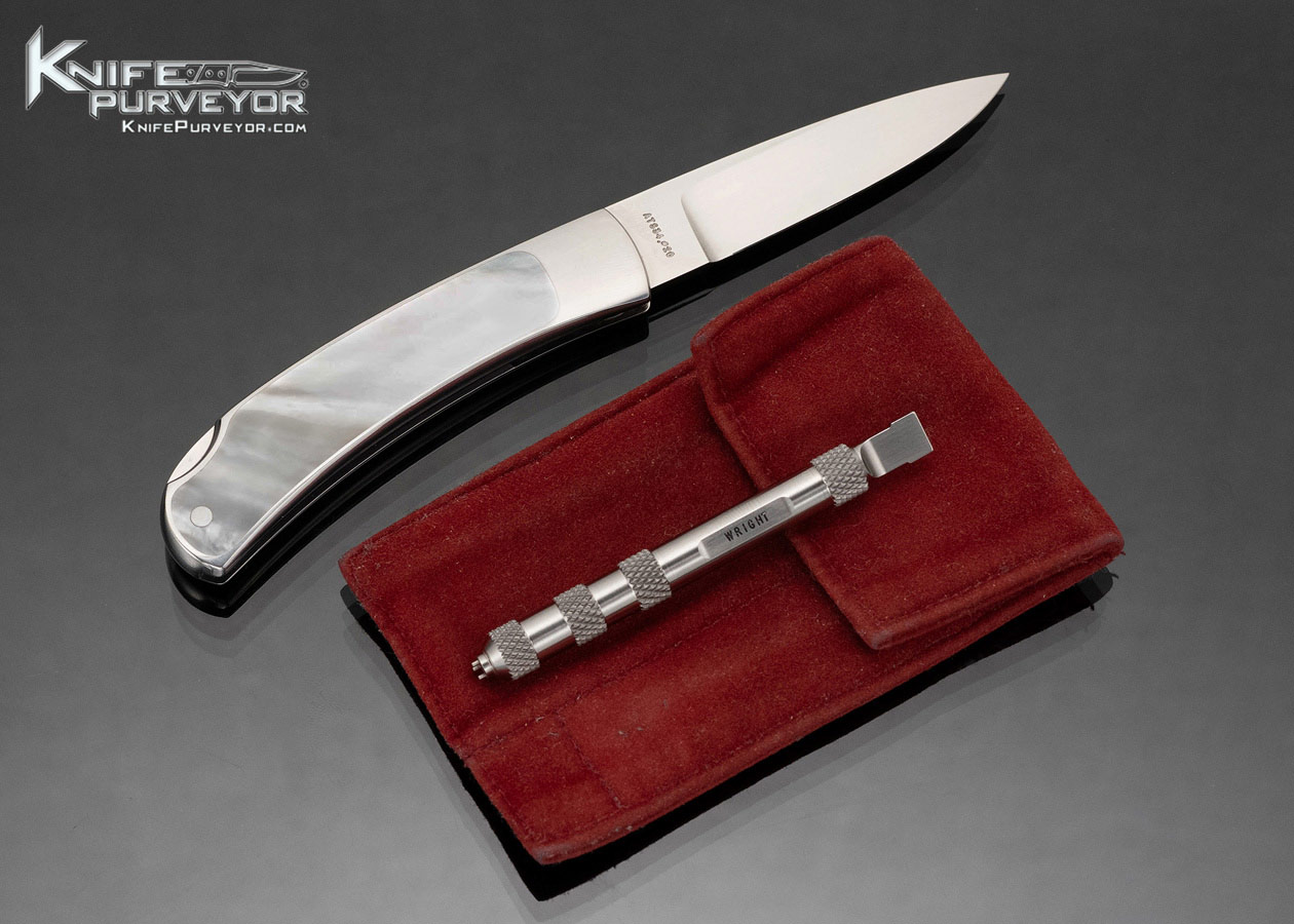 Timothy-Wright-Custom-Knife-Mother-of-Pearl-Interframe-Lockback-with-Takedown-Tool-and-Pouch-17898