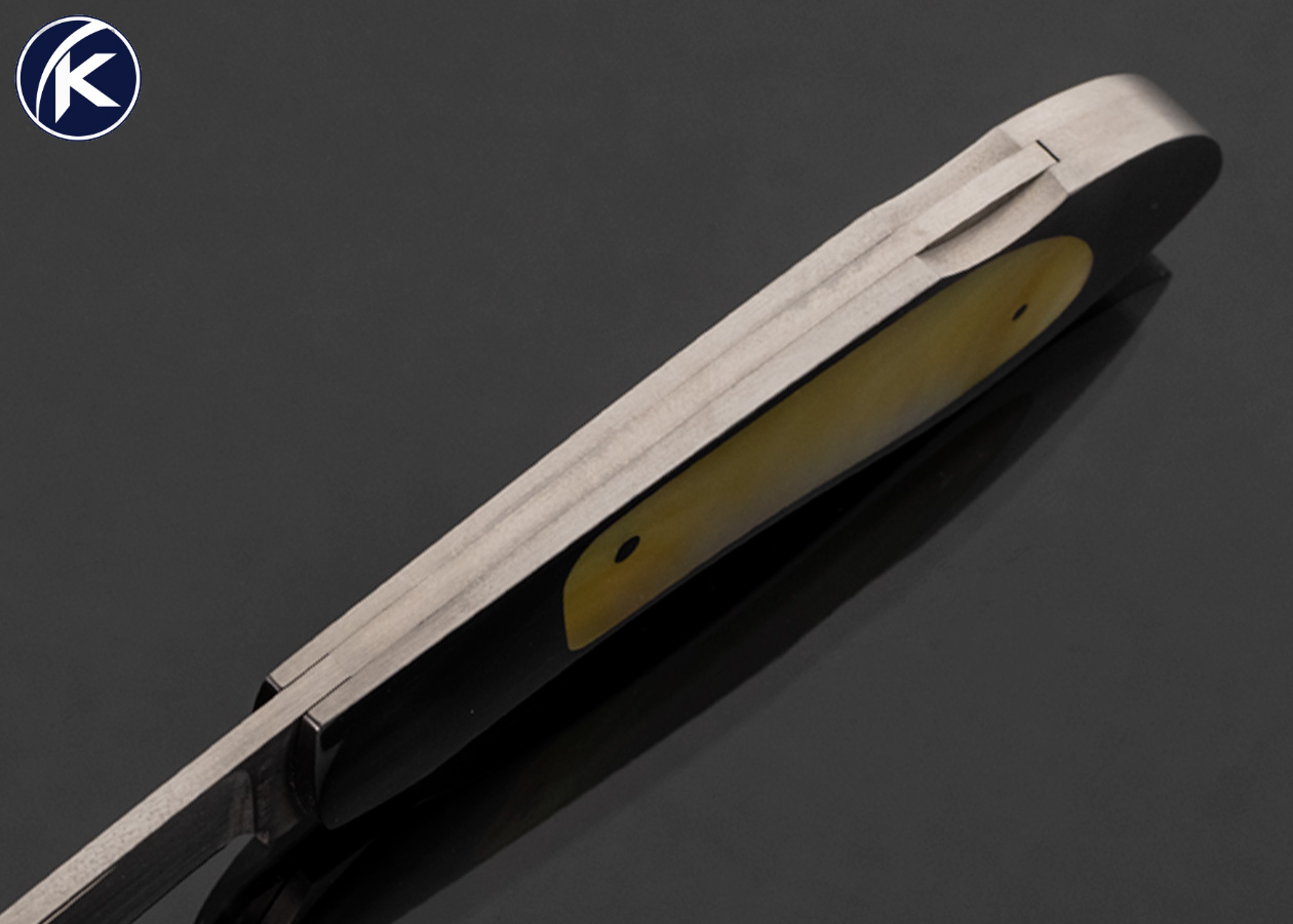 Corbet Sigman Custom Knife Gold Lip Pearl Interframe Lockback - Image 4