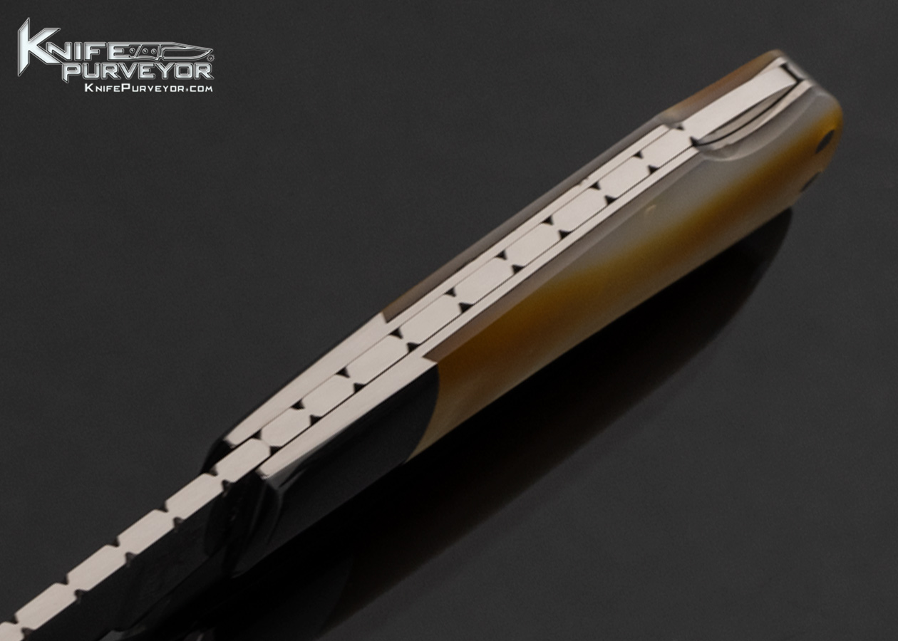 Doc Hagen Custom Knife Stainless Steel Bolsters and Gold Lip Pearl Lockback #573 - Image 3