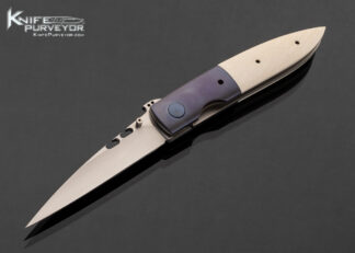Howard Viele Custom Knife Anodized Titanium and Mammoth Linerlock 17602