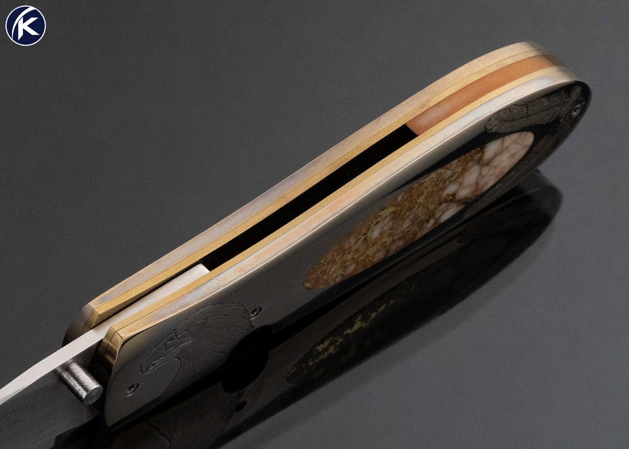 Jim-Sornberger-Custom-Knife-Sole-Authorship-Engraved-Gold-Quartz-Interframe-Linerlock-18016