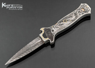 Joe Kious Custom Knife Lee Griffiths Engraved Double Pocket Locket Automatic Lockback