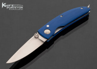 Koji Hara Custom Knife Blue G10 Scales Linerlock 17541