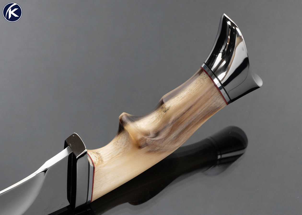 Roderick-Chappel-Custom-Knife-Dall-Sheephorn-Lady-Diana-Serial-No.-1-Circa-2003-with-Jesse-Smith-Sheath-