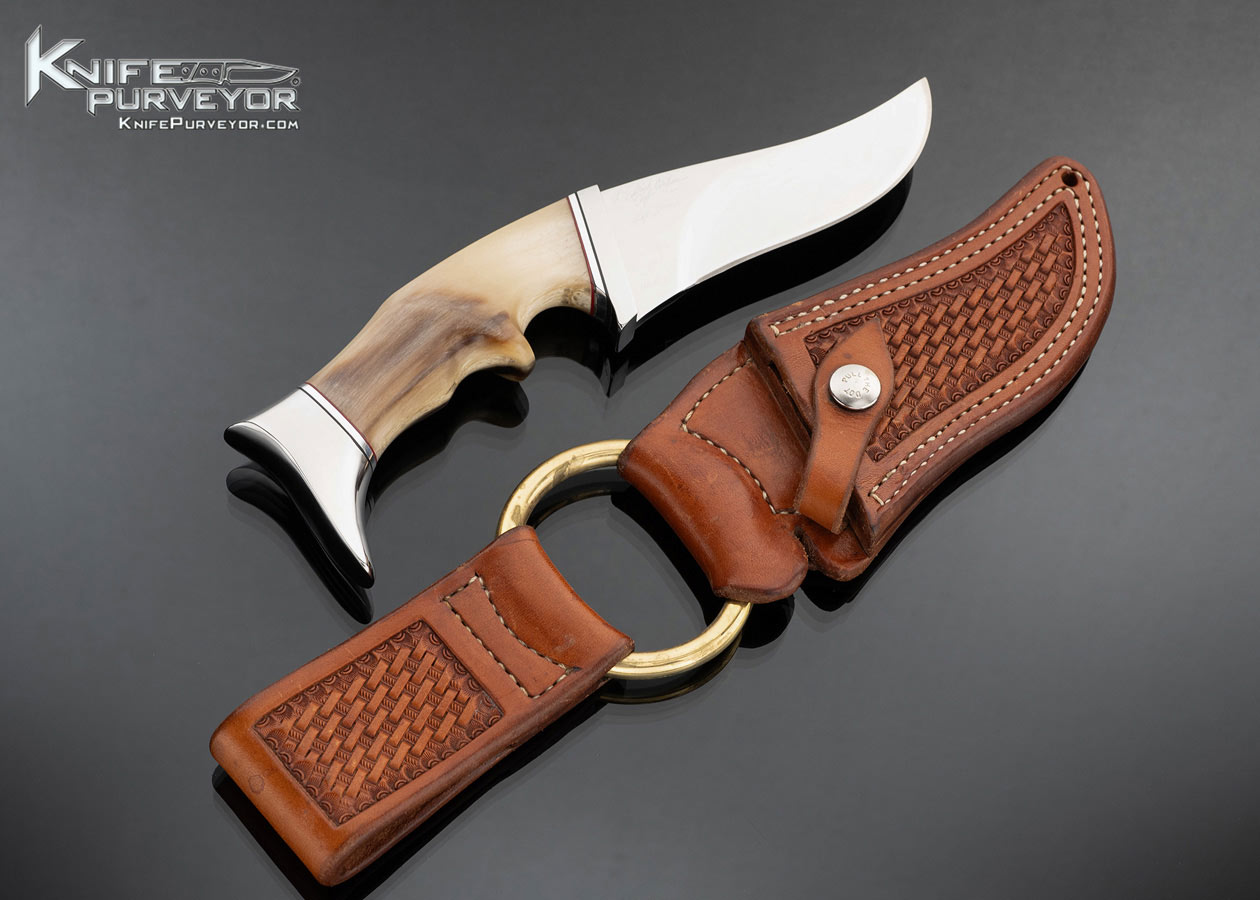 Roderick-Chappel-Custom-Knife-Dall-Sheephorn-Lady-Diana-Serial-No.-1-Circa-2003-with-Jesse-Smith-Sheath-