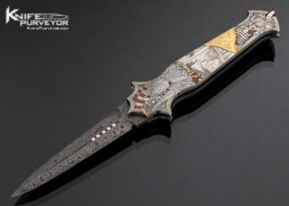 Warren Osborne Custom Knife Jon Robyn Engraved "Kallara" Celebrating the 250th Anniversary of America Automatic Lockback Dagger