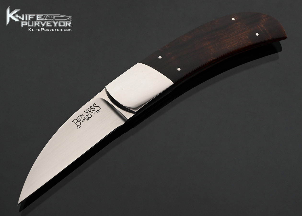 Ben Voss Custom Knife Model #20 Ironwood #1 Fixed Blade 17658