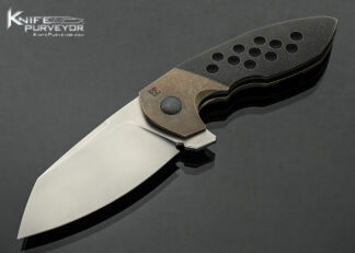 CKF-(Custom-Knife-Factory)-Custom-Knife-Capitalist-Flipper-with-Zirconium-and-Titanium-Scales-and-Timascus-Clip-Framelock-#62-