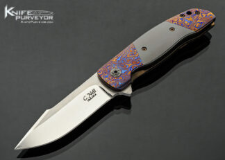 Chad-Nell-Custom-Knife-Dressed-Patton-Flipper-Timascus-Double-Bolstered-with-Zirconium-Frame-Lock-