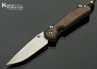 Chris-Reeve-Knives-Custom-Knife-Large-Sebenza-31-OD-Green-Cerakote-Inlaid-with-Natural-Canvas-Micarta-NW-Knives-Exclusive-1-of-16-