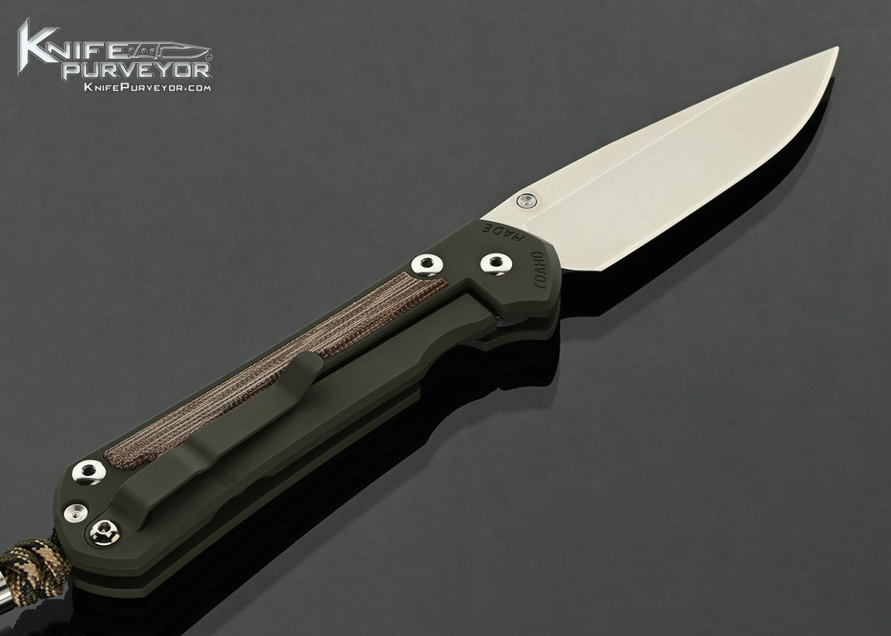 Chris-Reeve-Knives-Custom-Knife-Large-Sebenza-31-OD-Green-Cerakote-Inlaid-with-Natural-Canvas-Micarta-NW-Knives-Exclusive-1-of-16-