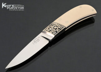 Dr. Fred Carter Custom Knife Sole Authorship Engraved Mammoth Gentleman's Fixed Blade 17665