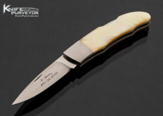 Koji Hara Custom Knife Gold Lip Pearl Lockback 17542