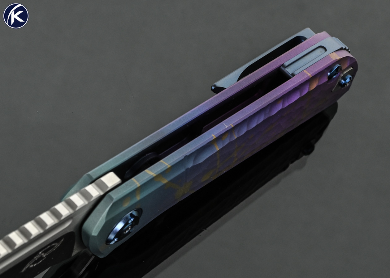 Liong-Mah-Design-Custom-Knife-Lanny-One-Textured-and-Anodized-Titanium-Framelock-Flipper-