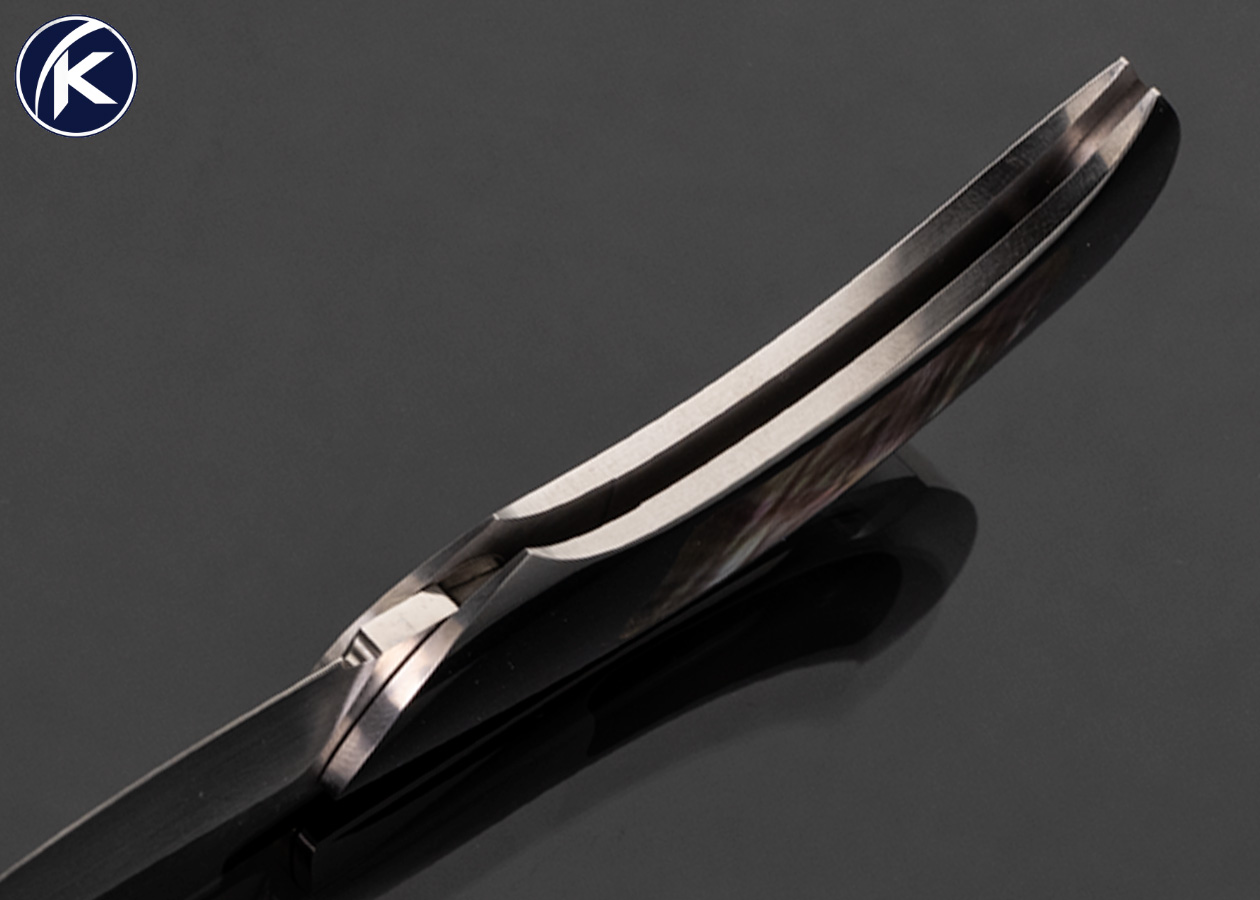 Rick Genovese Custom Knife Black Lip Pearl Lockback - Image 6