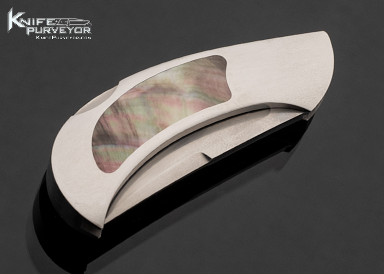 Rick Genovese Custom Knife Black Lip Pearl Lockback - Image 4