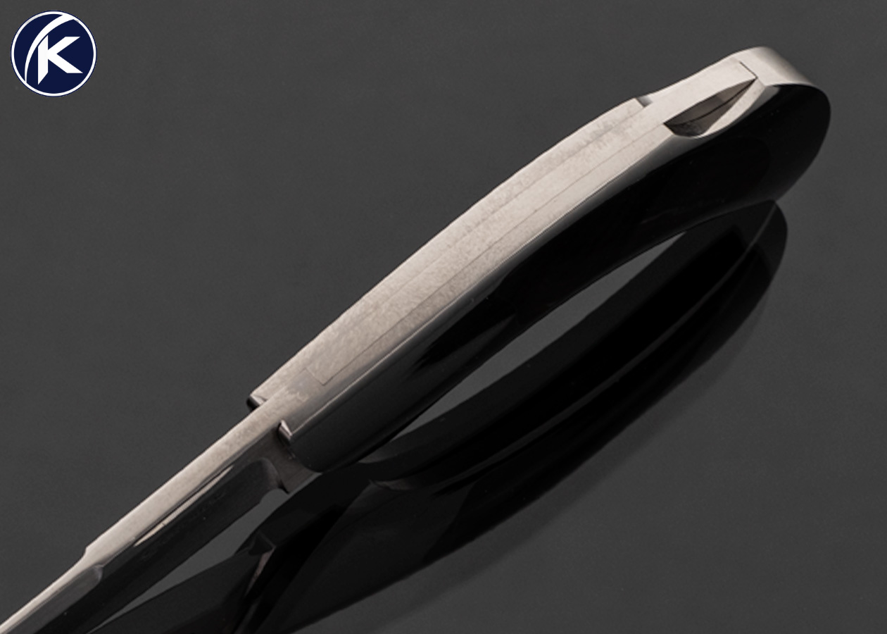 Rick Genovese Custom Knife Black Lip Pearl Lockback - Image 5