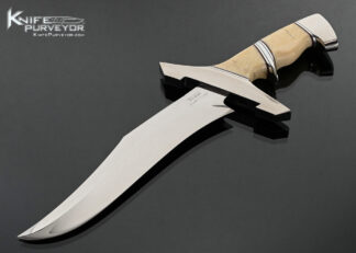 Rod-Chappel-Custom-Knife-“Combat-Bowie”-Fossilized-Walrus-Sub-Hilt-Fighter-