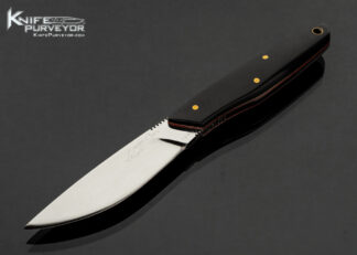 Roderick Chappel Custom Knife African Blackwood Para Medic Fixed Blade Circa 2002 Serial #3 17886