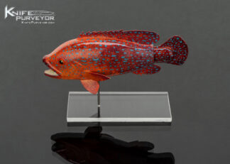 Tsuguo Kurosawa Custom Knife Coral Trout with San Mai Damascus Blade 18086