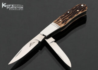 Warren Osborne Custom Knife 2 Blade Jigged Bone Slip Joint 18029