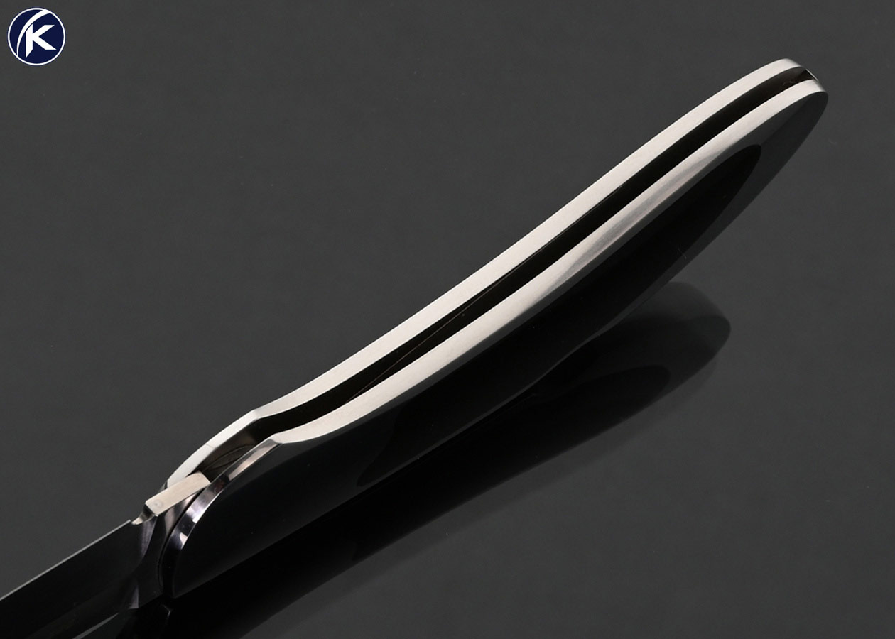 Warren Osborne Custom Knife Edwards Black Jade Interframe Lockback - Image 5
