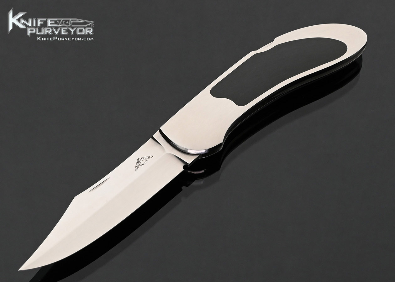 Warren Osborne Custom Knife Edwards Black Jade Interframe Lockback 18027