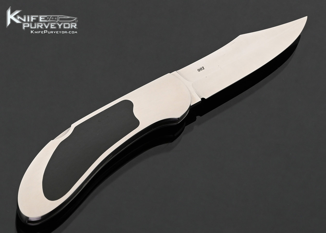 Warren Osborne Custom Knife Edwards Black Jade Interframe Lockback - Image 3