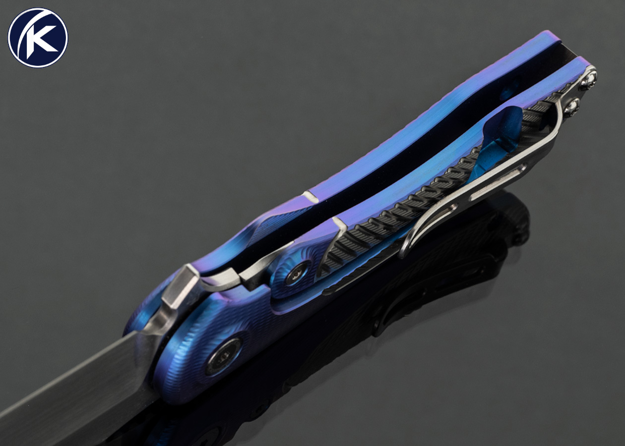 Brian Nadeau Custom Knife Anodized Milled Titanium Cyclone FrameLock - Image 5