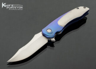 Brian Nadeau Custom Knife Anodized Milled Titanium Cyclone FrameLock 18181