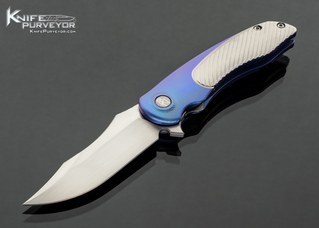 Brian Nadeau Custom Knife Anodized Milled Titanium Cyclone FrameLock 18181