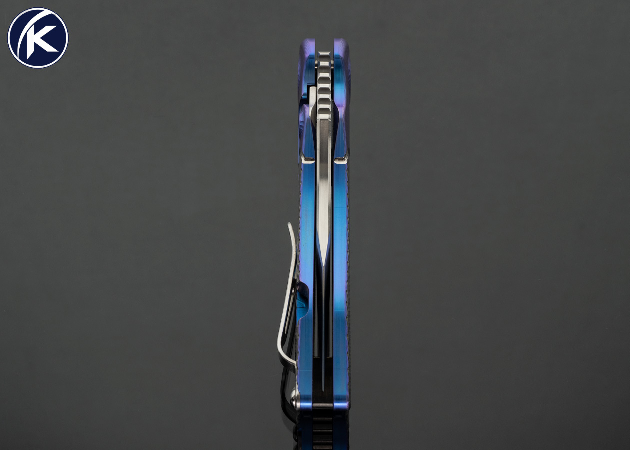 Brian Nadeau Custom Knife Anodized Milled Titanium Cyclone FrameLock 18181